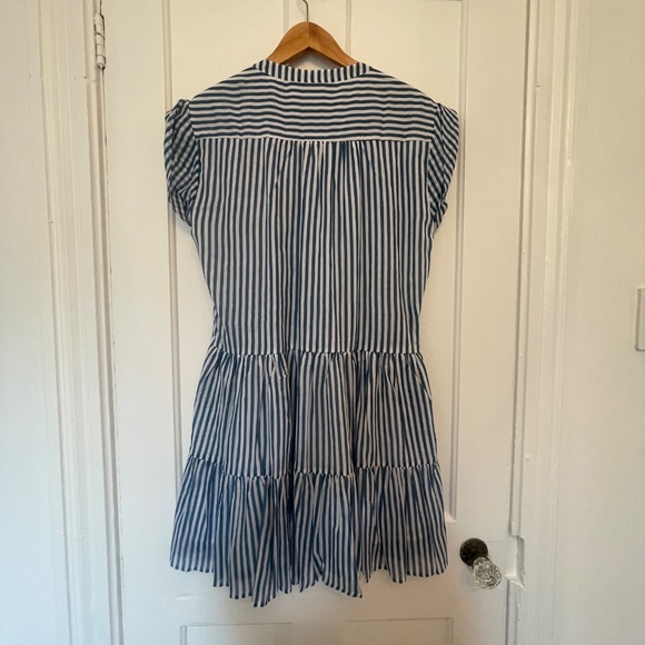 Blue and white striped summer dress - Picture 2 of 4